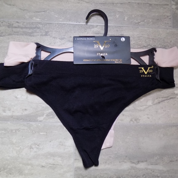 Versace Other - NWT! VERSACE, 2 SEAMLESS THONGS, SIZE L.
